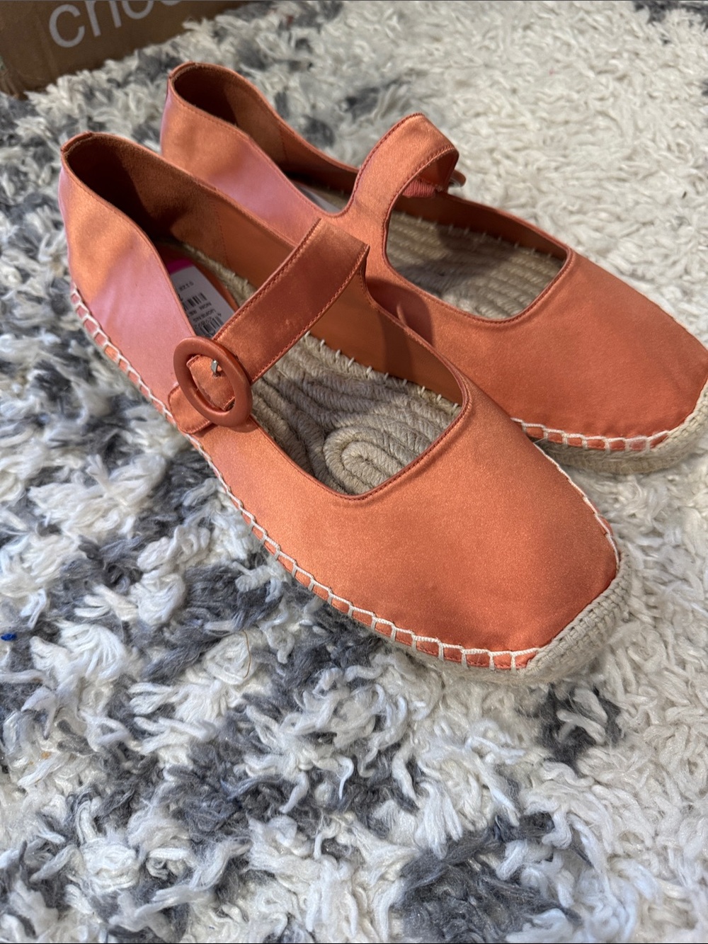 42. JEFFREY CAMPBELL $129 Ariele Mary Jane Coral Mary Jane Espadrille Flats - Picture 3 of 4
